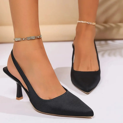 High Heels Closed Toe Single Sandals