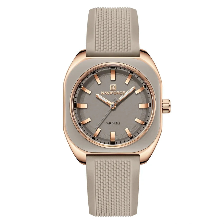 DANA Elegant Polygon Quartz Silicone Watch
