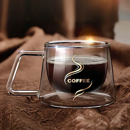 Double-Wall Heat-Resistant Glass Espresso Cup
