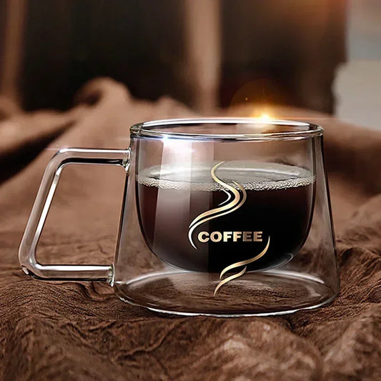 Double-Wall Heat-Resistant Glass Espresso Cup