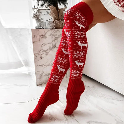 Over Knee Christmas Casual Thick Warm Socks