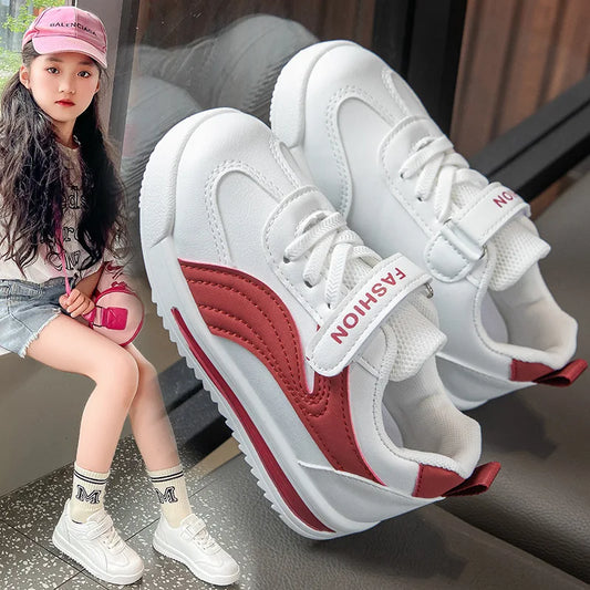 Leather Upper Soft Sole Tennis Shoes