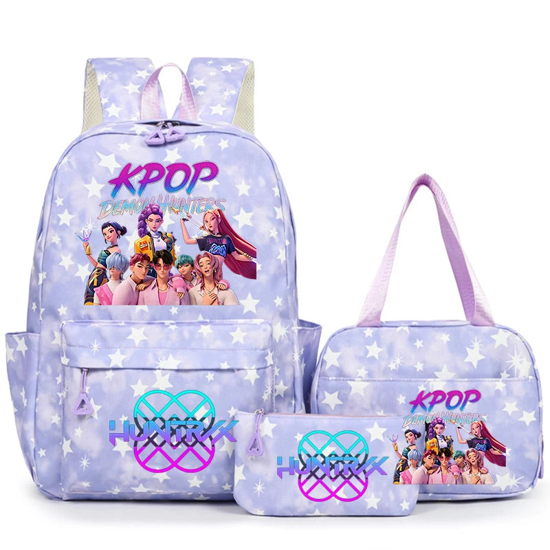 3Pcs/Set KPop Demon Hunter School Bags