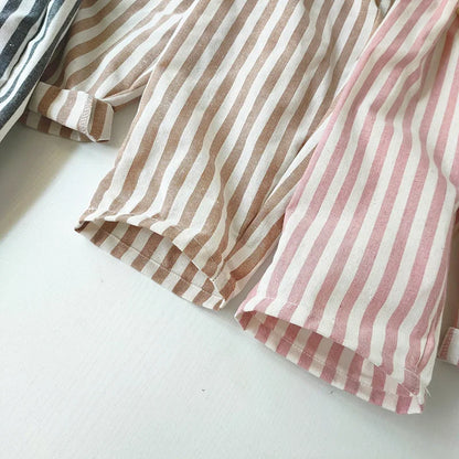 Linen Cotton Stripe Summer Pants