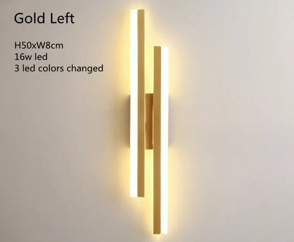 LED Bedroom Wall Lamp Wall Sconces Copper Line Pipe