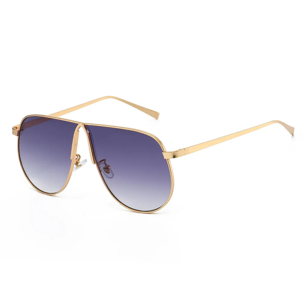vintage oversized alloy square sunglasses