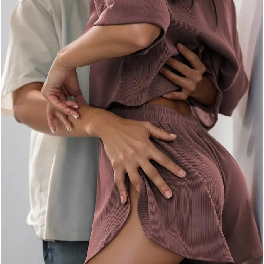 Sexy Short Sleeve Relaxed Fit Sleepwear