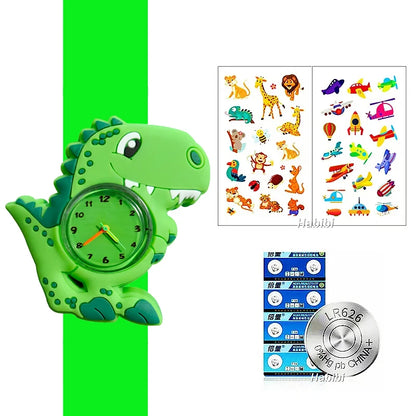 Slap Bracelet Clock Cartoon Kids Watches
