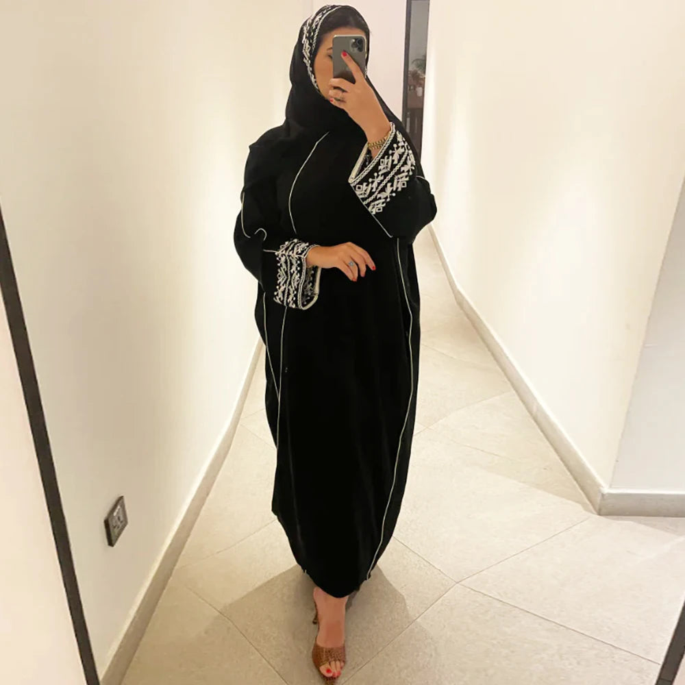 Classic Abaya Hijab Dress Kimono Coat Moroccan Caftan
