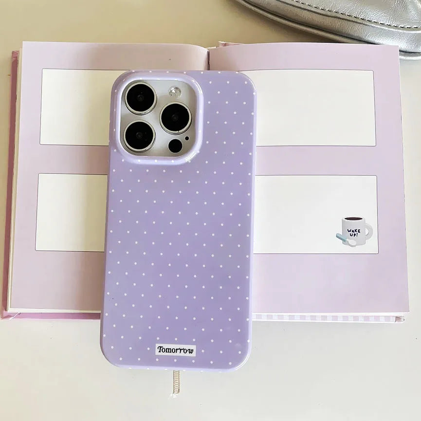 Polka Dot Small Fresh Mobile Phone Case for iPhone Ultra Slim Shockproof Cover