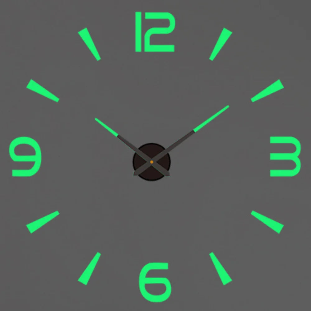 Large Wall 3D DIY Quartz Acrylic Mirror Stickers Clocks
