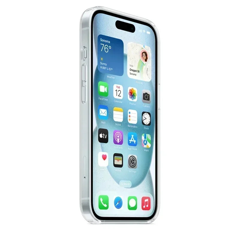 Original Magnetic Clear Case for iPhone 17 mini Funda for Magsafe Silicone Transparent Cover