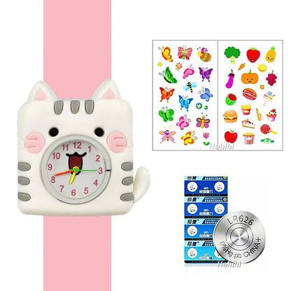 Slap Bracelet Clock Cartoon Kids Watches