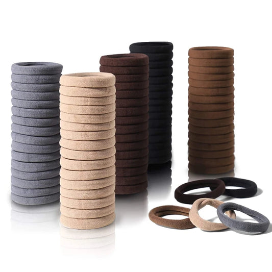 50PCS/Set Cotton Elastic Hair Ties