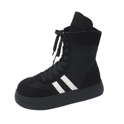 Sports and Leisure High Top Shoes Flat Bottomed Lightweight Boots Sneakers