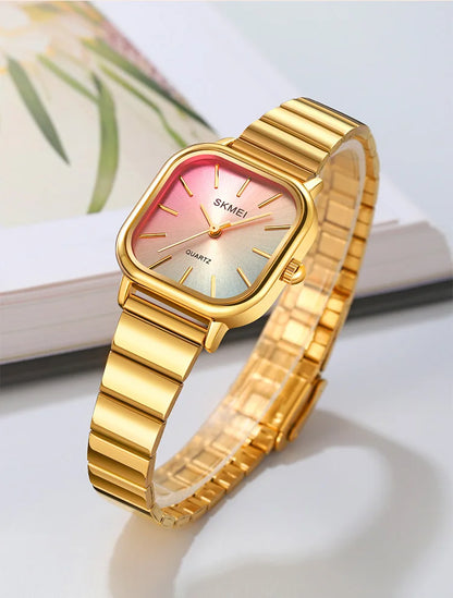 Bracelet Quartz Luxury Stainless Steel Strap Waterproof Casual Analog Wristwatch