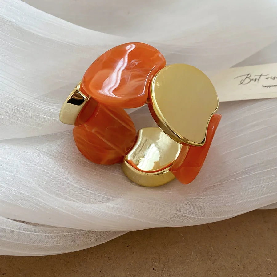 Multi-style Round Splicing Elastic Rope Resin Bracelets