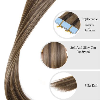 20Inch 10Pcs Tape In Hair Extensions