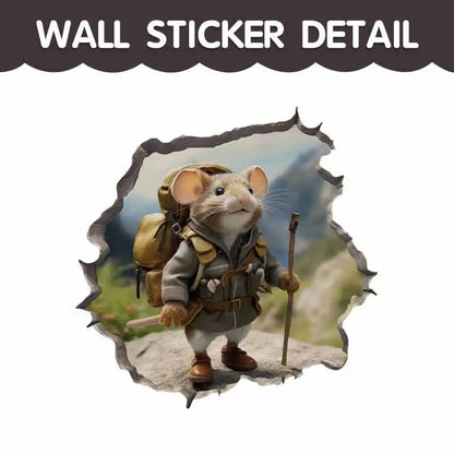 Cartoon Cute Little Mouse Hole Wall Stickers
