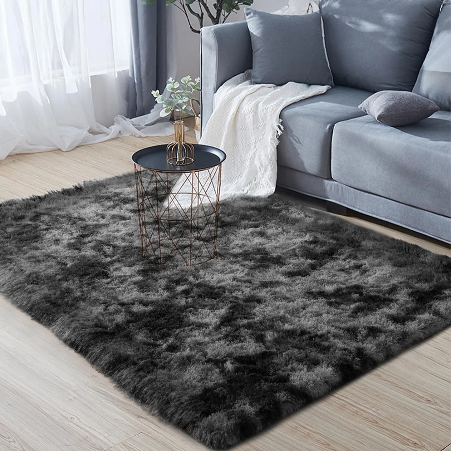 Minimalist Style Living Room Carpet Fluffy