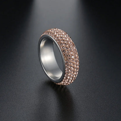 Blue Black Red Clear Crystal Ring