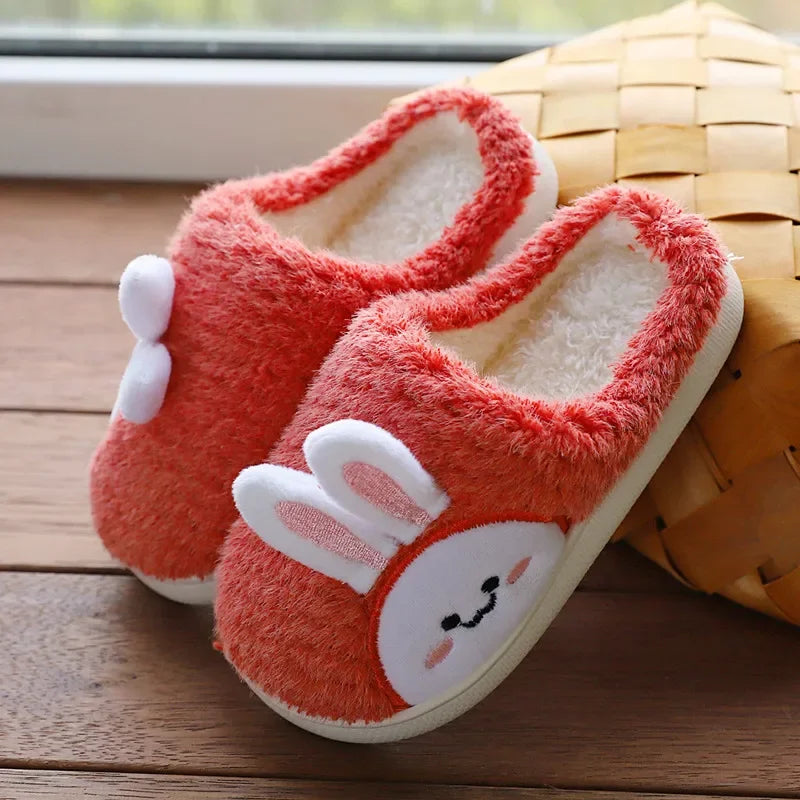 Furry Cute Flip Flops Rabbit Indoor Wooden Floor Warm Cotton Slippers