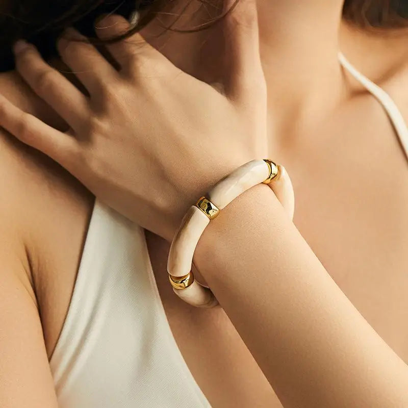 Mixed Color Bamboo Elastic Bracelets