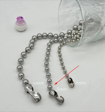 6/8/10mm Stainless Steel Ball Chain Layering Necklace