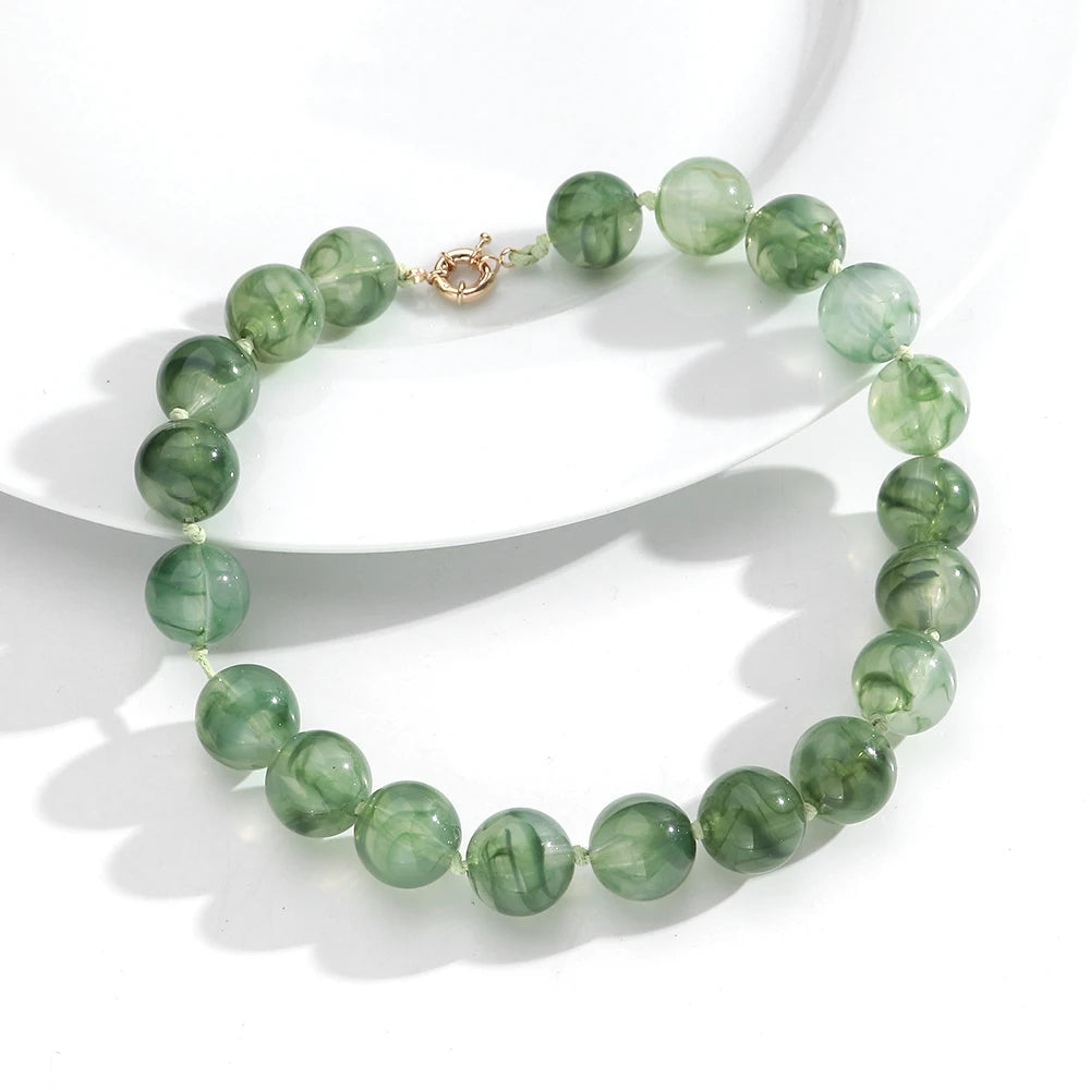 Bohemian Style Handmade Beaded Necklace Jewelry