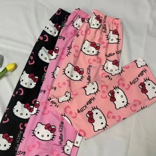 Hello Kitty thin loose casual pants cartoon Pyjamas