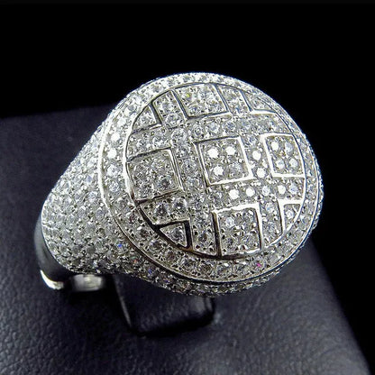 Milangirl Clear Cubic Zircon Luxurious Round Ring