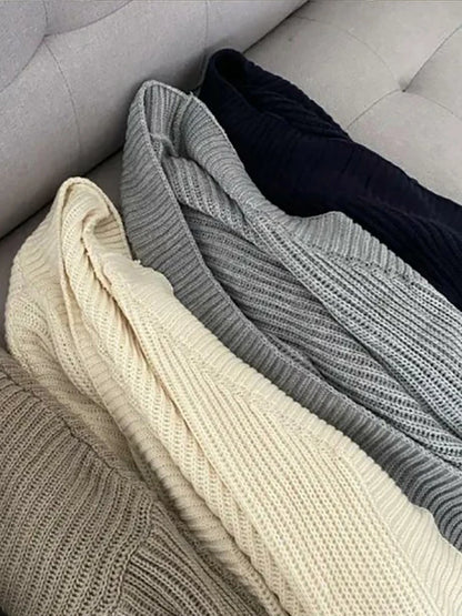 Korean Loose Pullover Knitwear Autumn Winter Cardigan Sweater