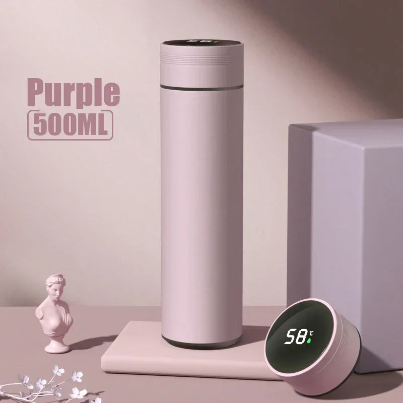 500ML Temperature Display Thermos Cup Stainless Steel Bottle