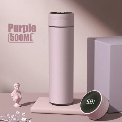 500ML Temperature Display Thermos Cup Stainless Steel Bottle