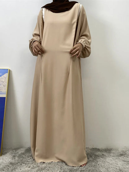 Muslim Front Zippers Abaya Dress