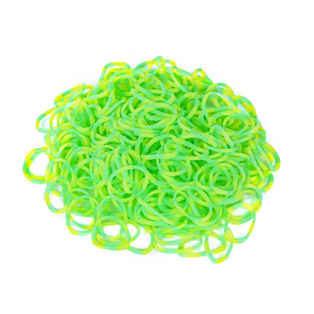 600pcs Elastic Colorful Rubber Loom Wristbands Weaving DIY Craft