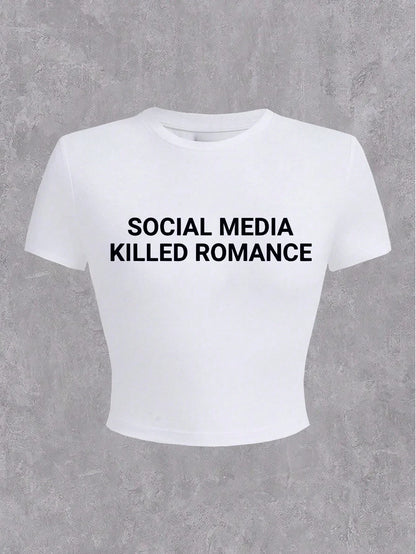 Casual Hip Hop Print Short Sleeve T-shirt