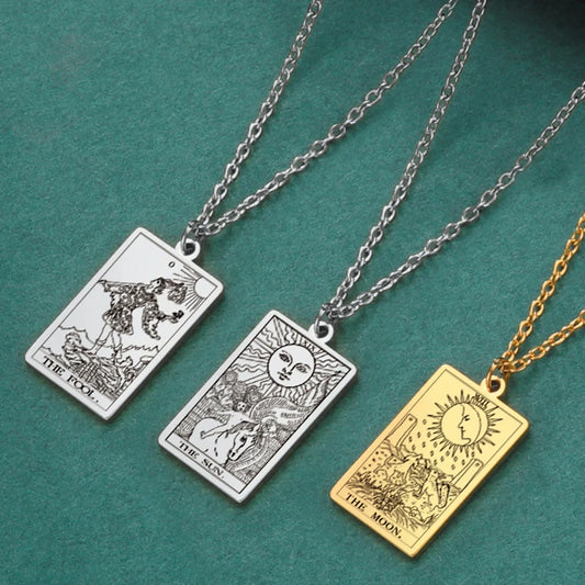 Stainless steel Classic Tarot Pendant Necklace