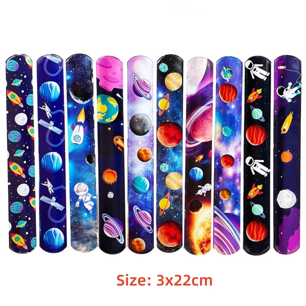 10-50 Pcs Cartoon Space Astronaut Theme Clapping Circle Wristband