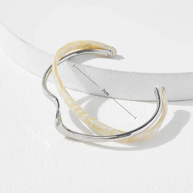 Metal Bangles Geometric C- shaped Bracelets