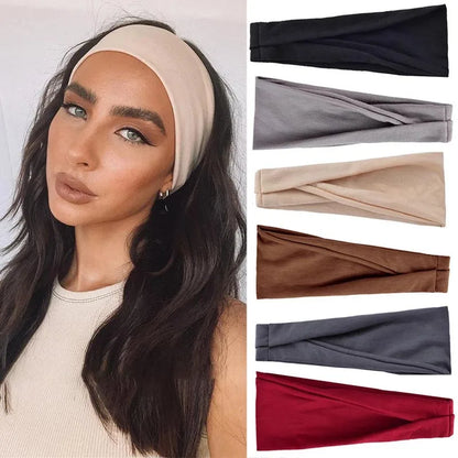 Headband Turban Solid Color Bands