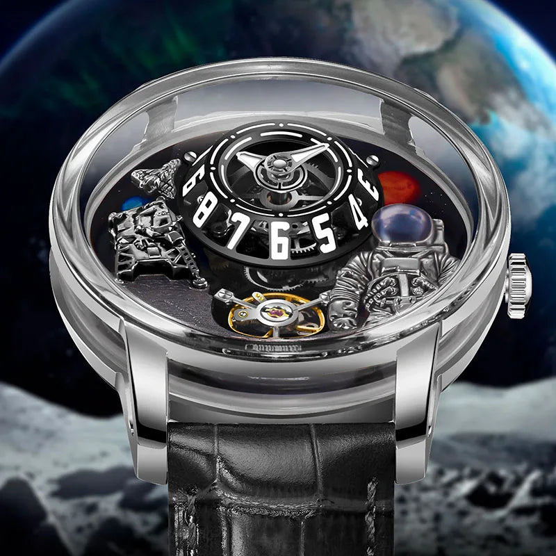 Luxury Robot Astronaut Space Sapphire Luminous Waterproof Watches