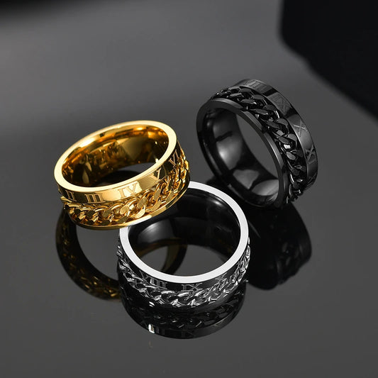 Cool Stainless Steel Rotatable Ring