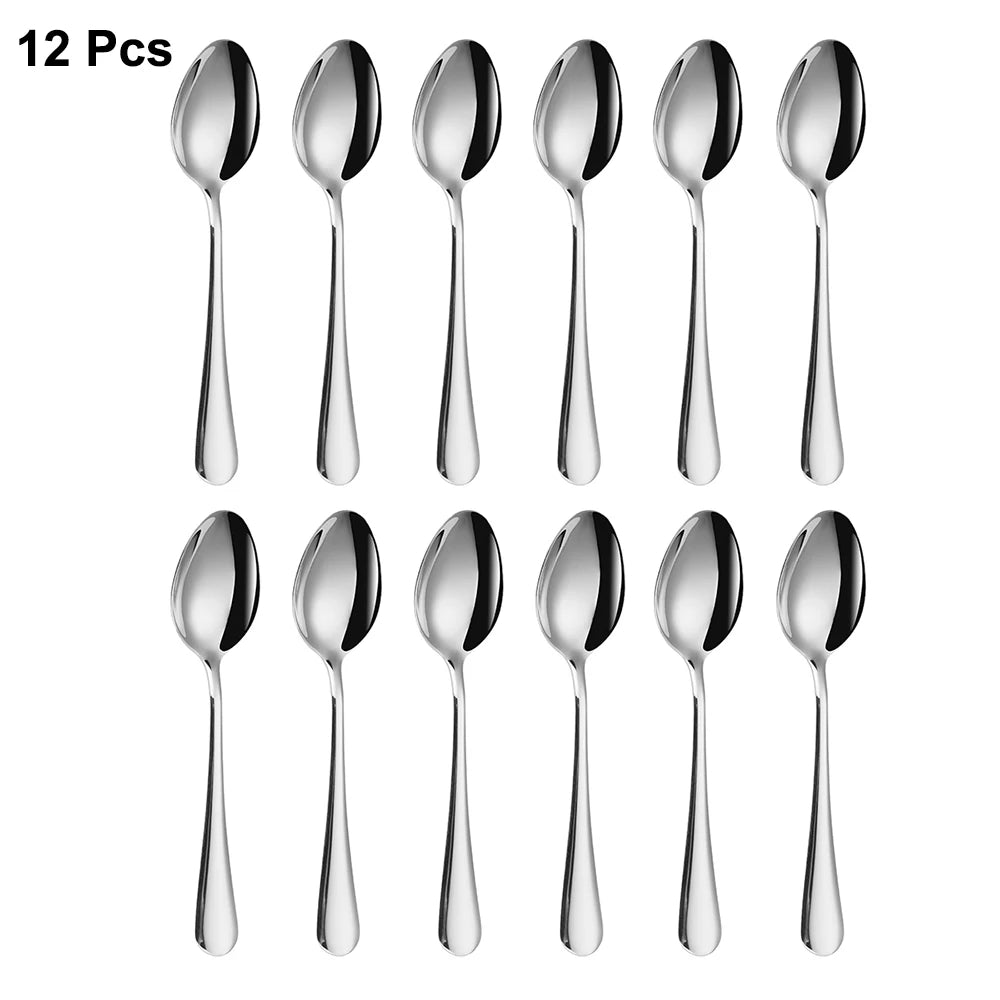 4/6/12 Pieces Gold Dessert Stirring Spoons Set