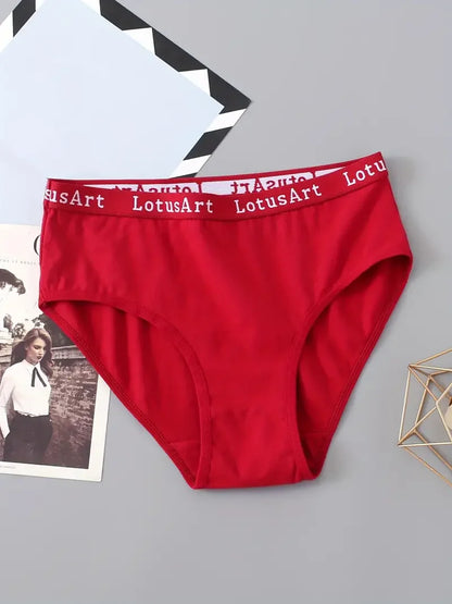2PCS/Set Cotton Solid Panties Sexy Plus Size Lingerie