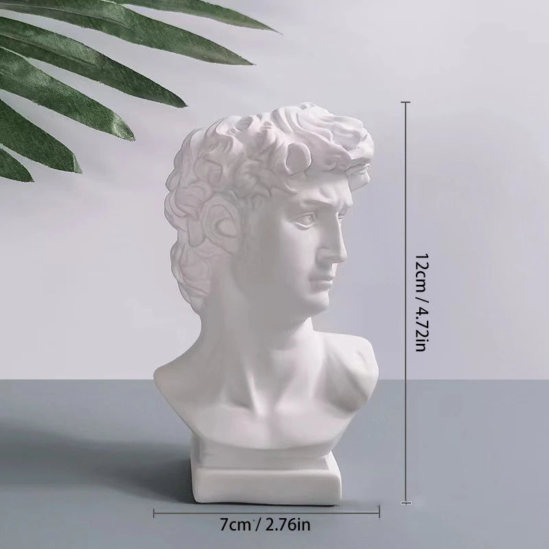 David Statue Head Vase Bust Shaped Vase Decor
