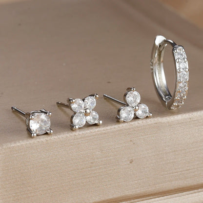 DANA 18K Gold Plated Flower Earrings Set