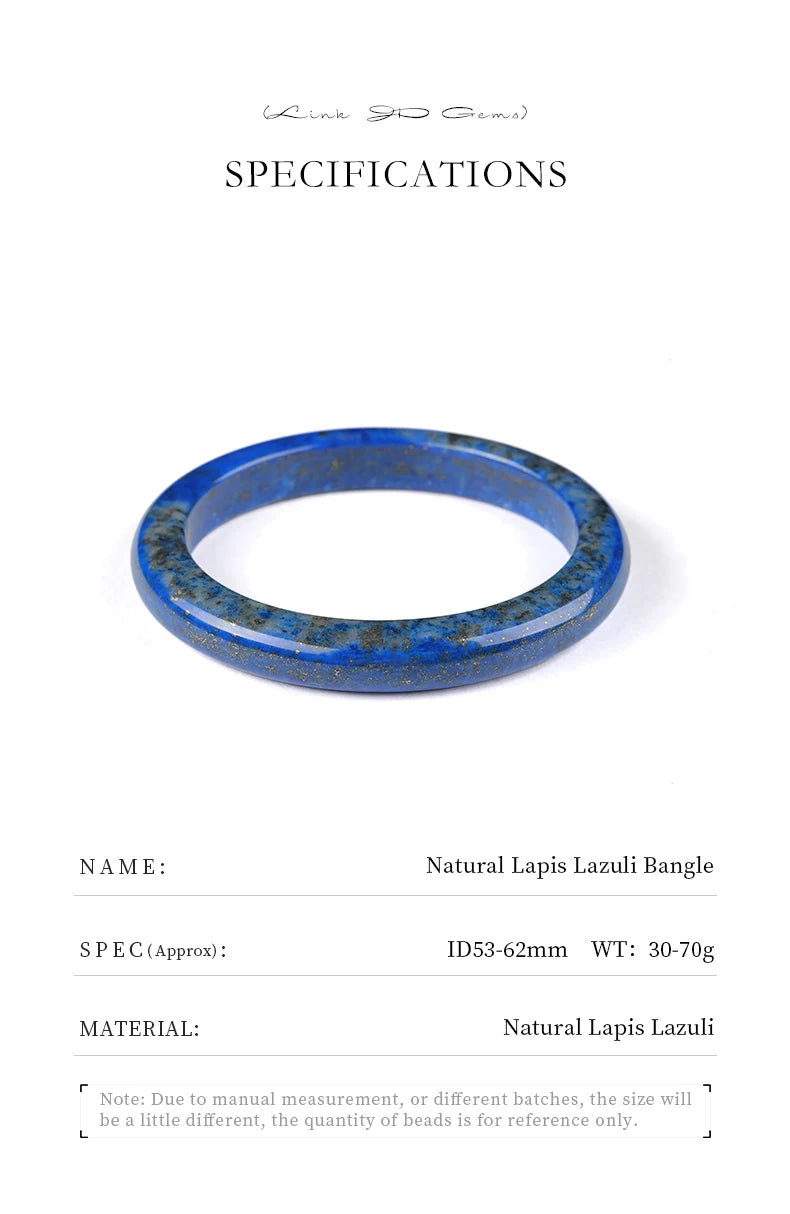 Natural Lapis Lazuli Tianshan Jade Bangle Imperial Blue Afghan Stone Bangle Genuine Gemstone Bracelets