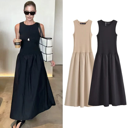 Black Long Sleeveless Dress