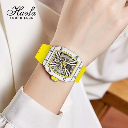 3D Skeleton mechanical Ark series luminous sport carbon fiber case Watch